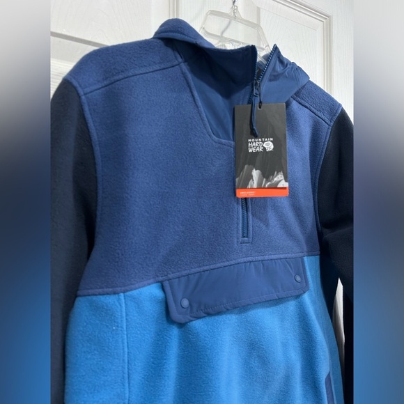 Mountain Hardwear Men's Medium UnClassic Fleece Pullover Jacket NWT Navy Blue - Picture 2 of 12